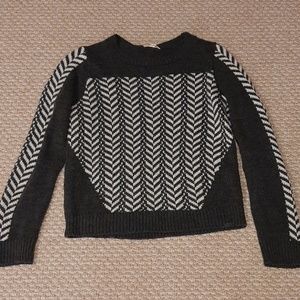 UO gray and white knit sweater